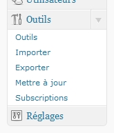 Outils exporter wordpress