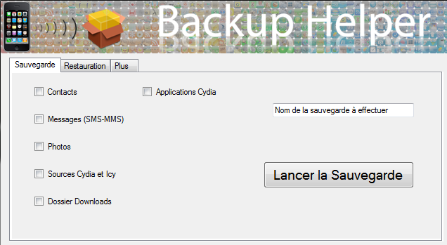 logiciel backup helper