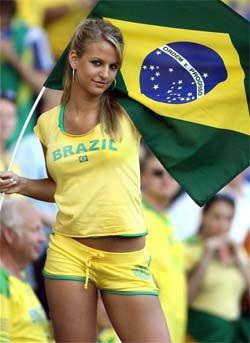 belle supportrice du Brésil