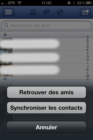 Synchroniser contact facebook iphone