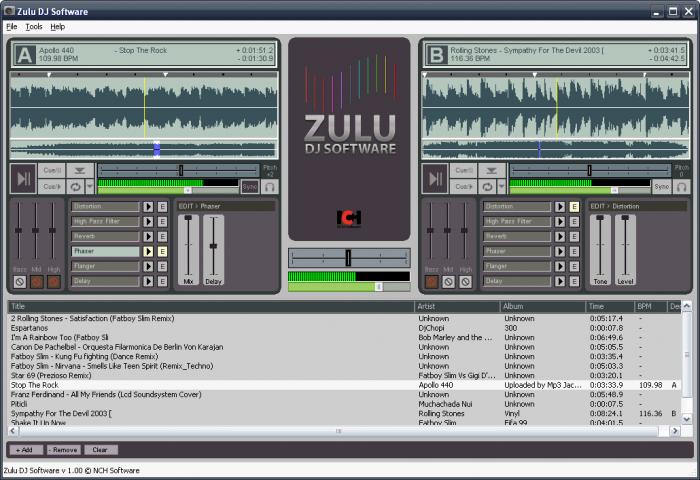 Zulu Virtual DJ logiciel musique mixage